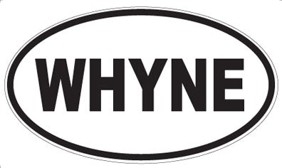 WHYNE - Oval Sticker
