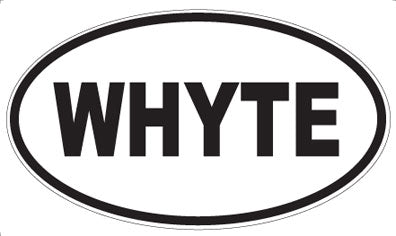 WHYTE - Oval Sticker