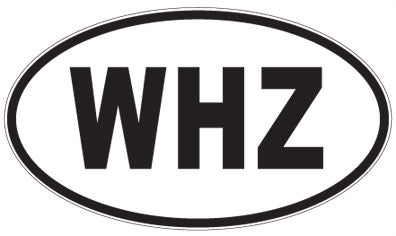WHZ - 3 Letter Initials Oval Magnet