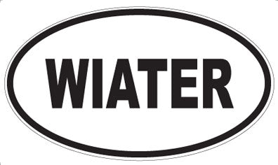 WIATER - Oval Sticker