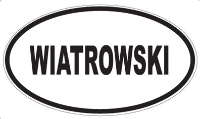 WIATROWSKI - Oval Sticker