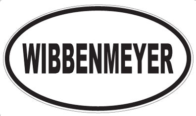 WIBBENMEYER - Oval Sticker