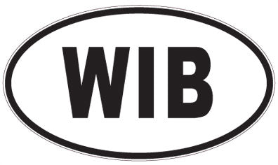 WIB - 3 Letter Initials Oval Magnet