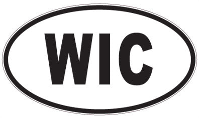 WIC - 3 Letter Initials Oval Sticker