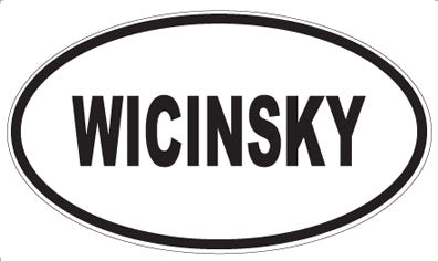 WICINSKY - Oval Sticker