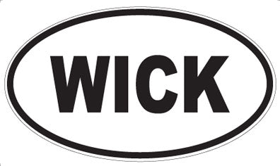 WICK - Oval Sticker