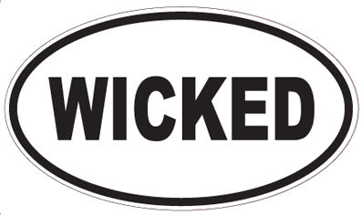 WICKED - Oval Sticker