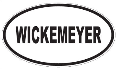 WICKEMEYER - Oval Sticker