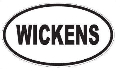 WICKENS - Oval Sticker