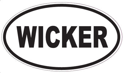 WICKER - Oval Sticker