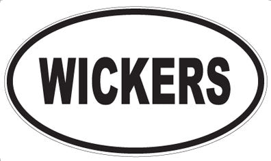 WICKERS - Oval Sticker