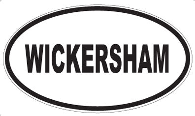 WICKERSHAM - Oval Sticker