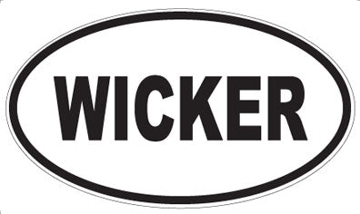 WICKER - Oval Magnet