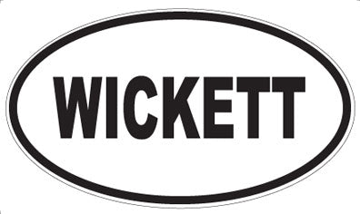WICKETT - Oval Sticker