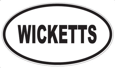 WICKETTS - Oval Sticker