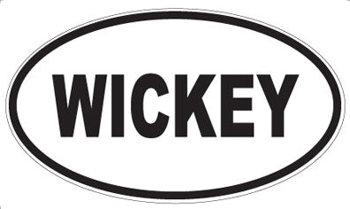 WICKEY - Oval Sticker