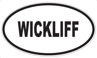 WICKLIFF - Oval Magnet