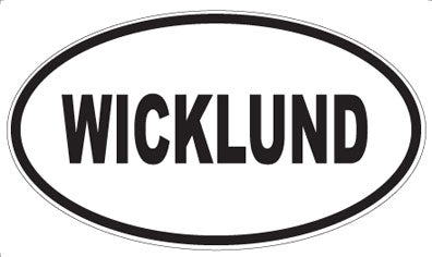 WICKLUND - Oval Sticker