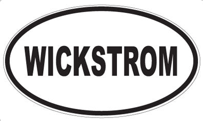 WICKSTROM - Oval Sticker