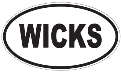 WICKS - Oval Magnet