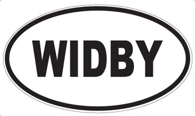 WIDBY - Oval Sticker