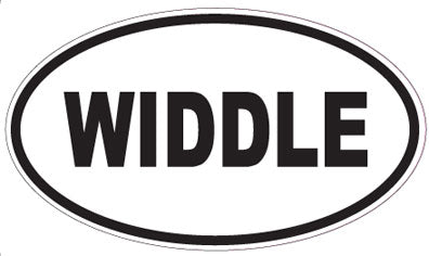 WIDDLE - Oval Sticker