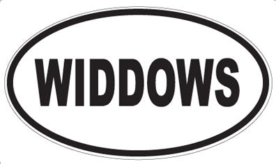 WIDDOWS - Oval Sticker