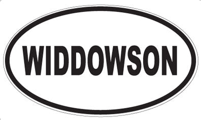 WIDDOWSON - Oval Sticker