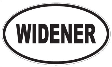 WIDENER - Oval Sticker