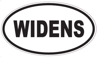 WIDENS - Oval Sticker