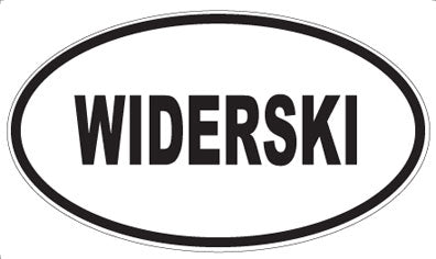 WIDERSKI - Oval Sticker