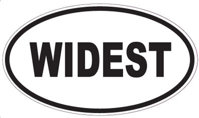 WIDEST - Oval Sticker