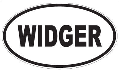 WIDGER - Oval Sticker