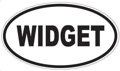 WIDGET - Oval Sticker
