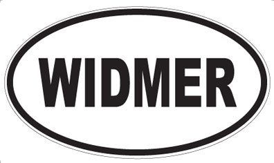 WIDMER - Oval Sticker