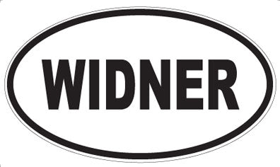 WIDNER - Oval Magnet