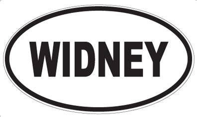 WIDNEY - Oval Sticker