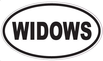 WIDOWS - Oval Sticker