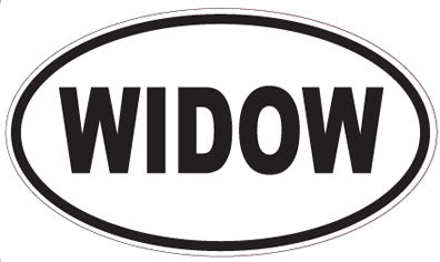 WIDOW - Oval Magnet