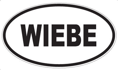 WIEBE - Oval Sticker