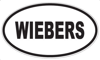 WIEBERS - Oval Sticker