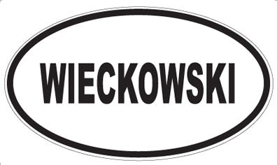 WIECKOWSKI - Oval Sticker