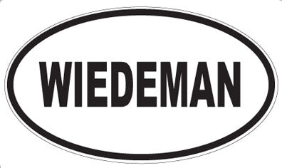 WIEDEMAN - Oval Sticker