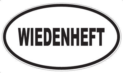 WIEDENHEFT - Oval Sticker