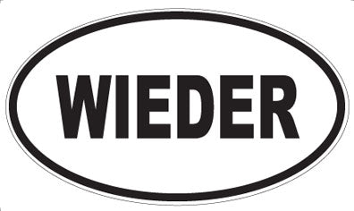 WIEDER - Oval Sticker