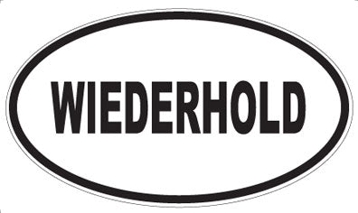 WIEDERHOLD - Oval Sticker