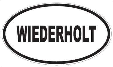 WIEDERHOLT - Oval Sticker
