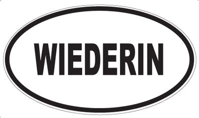 WIEDERIN - Oval Sticker