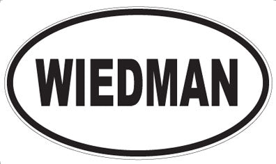 WIEDMAN - Oval Sticker