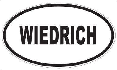WIEDRICH - Oval Sticker